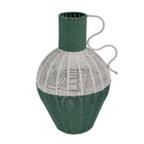 Decorative Two Toned Vase- Green & Beige, Large