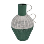 Decorative Two Toned Vase- Green & Beige, Large