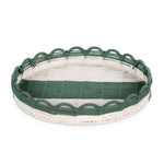 Decorative Mesh Tray- Green & Beige