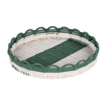 Decorative Mesh Tray- Green & Beige