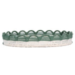 Decorative Mesh Tray- Green & Beige