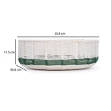 Decorative Mesh Urli- Green & Beige