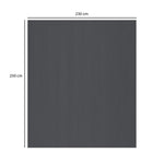 Solid Polyester Queen Bedsheet with 2 Pillow Covers- Dark Grey