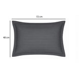 Solid Polyester Queen Bedsheet with 2 Pillow Covers- Dark Grey