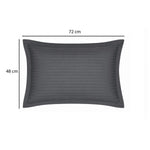 Solid Polyester Queen Bedsheet with 2 Pillow Covers- Dark Grey