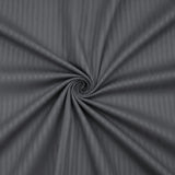 Solid Polyester Queen Bedsheet with 2 Pillow Covers- Dark Grey