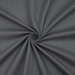 Solid Polyester Queen Bedsheet with 2 Pillow Covers- Dark Grey