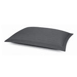 Solid Polyester Queen Bedsheet with 2 Pillow Covers- Dark Grey