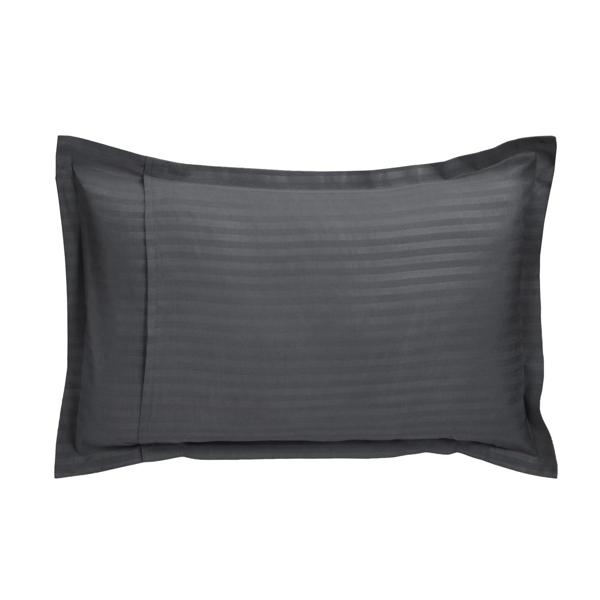 Solid Polyester Queen Bedsheet with 2 Pillow Covers- Dark Grey