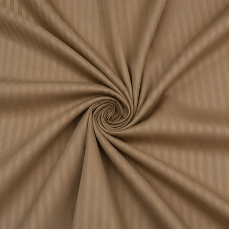Solid Polyester Single Bedsheet with 1 Pillow Cover- Camel