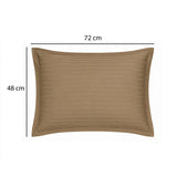 Solid Polyester Single Bedsheet with 1 Pillow Cover- Camel
