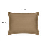 Solid Polyester Single Bedsheet with 1 Pillow Cover- Camel