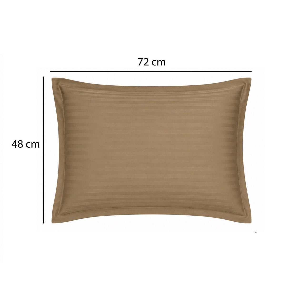 Solid Polyester Queen Bedsheet with 2 Pillow Covers- Camel