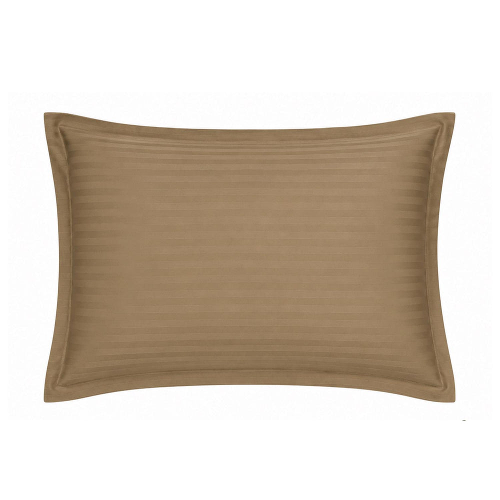 Solid Polyester Queen Bedsheet with 2 Pillow Covers- Camel