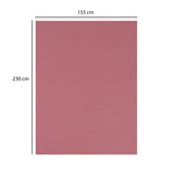 Solid Polyester Single Bedsheet with 1 Pillow Cover- Pink