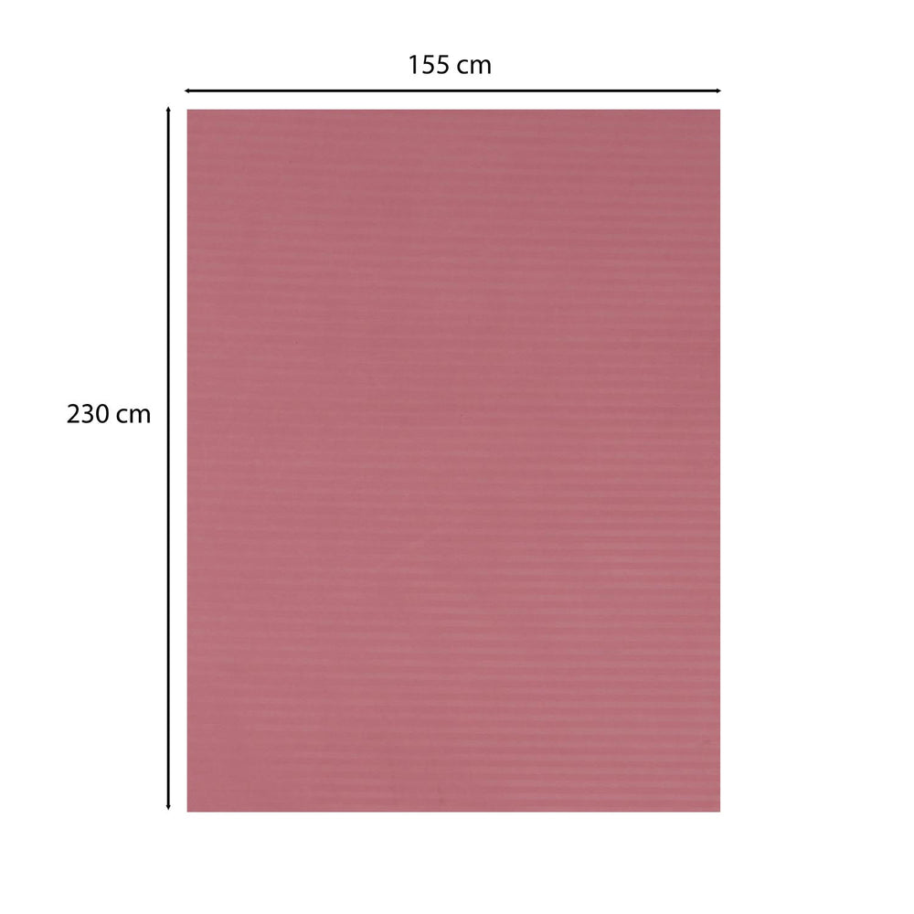 Solid Polyester Single Bedsheet with 1 Pillow Cover- Pink