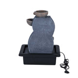 Decorative Five Pots Water Fountain- Grey & Black