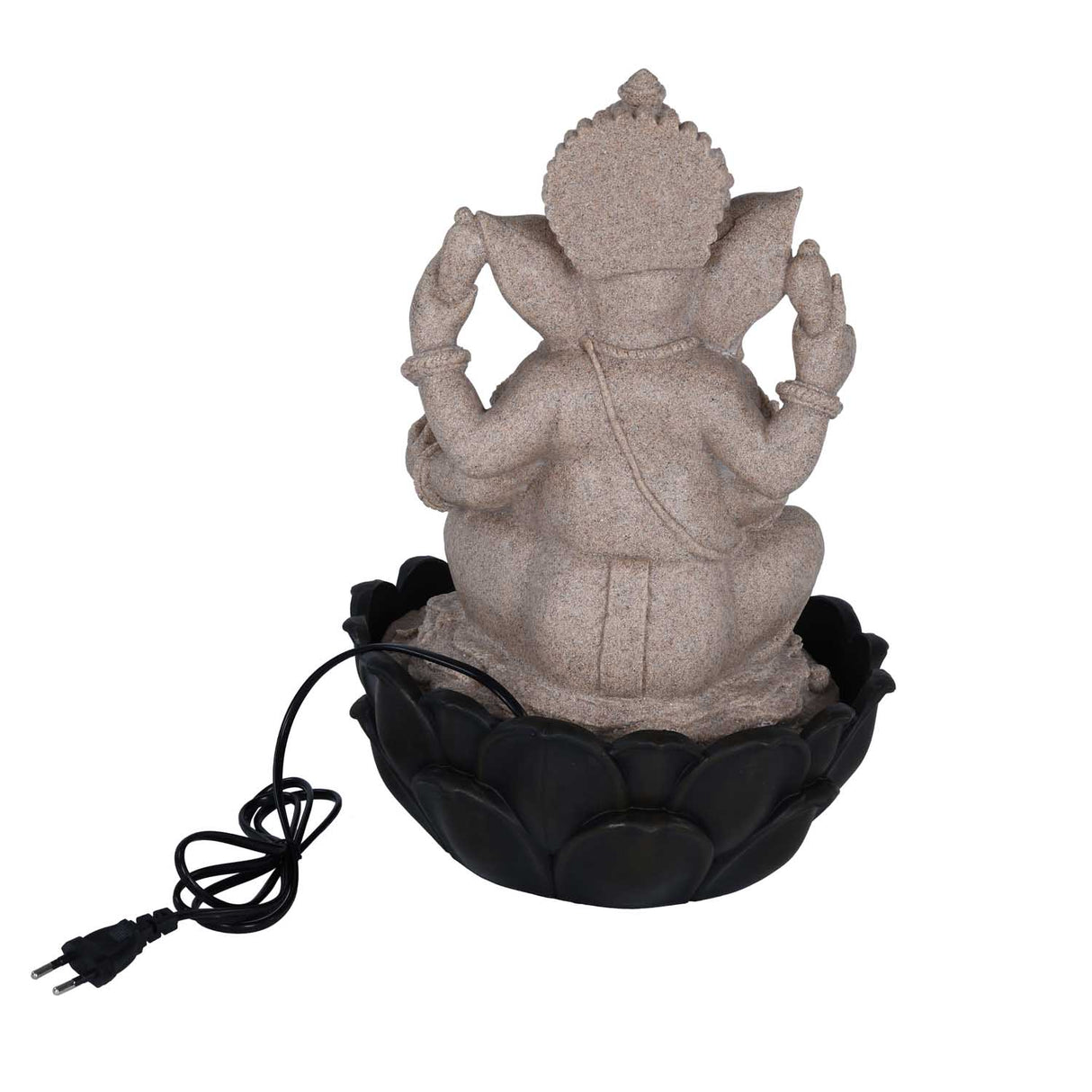 Decorative Ganesha Water Fountain- Sand & Black