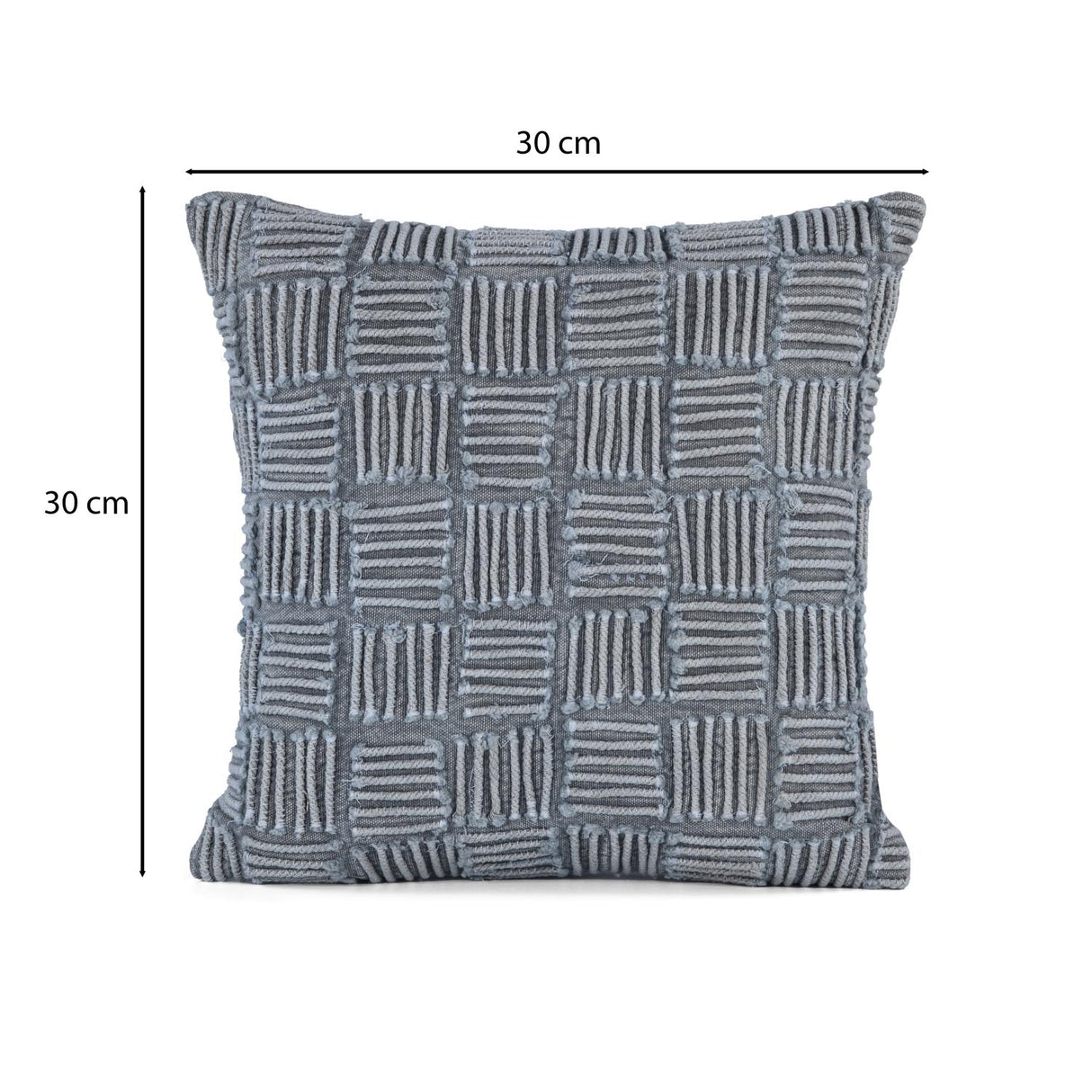 Gridline 30" x 30" Filled Cushion- Grey