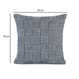 Gridline 30" x 30" Filled Cushion- Grey