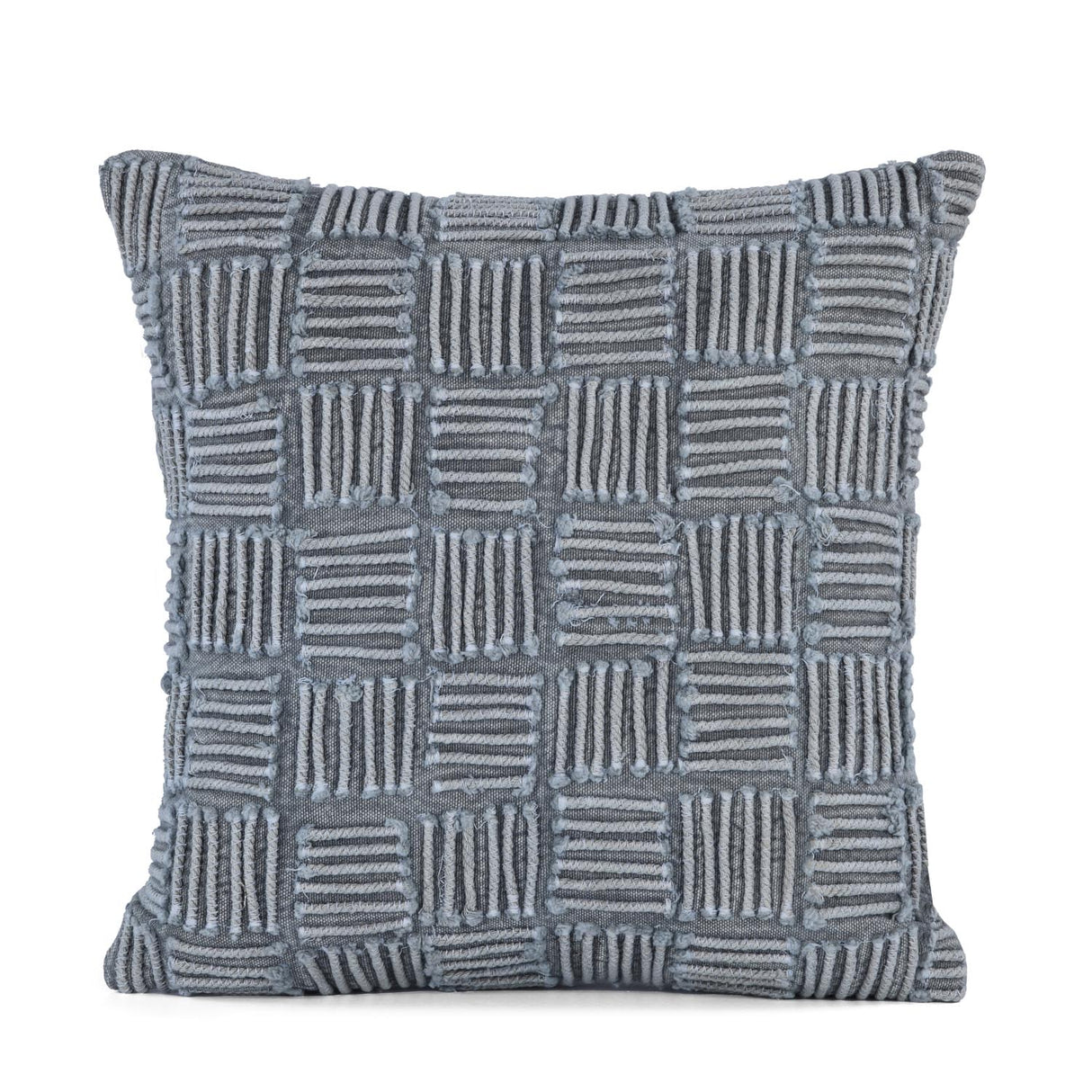 Gridline 30" x 30" Filled Cushion- Grey