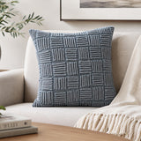 Gridline 30" x 30" Filled Cushion- Grey