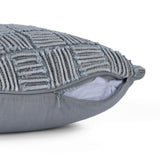 Gridline 30" x 30" Filled Cushion- Grey