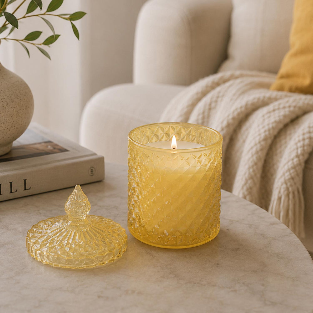 Breeze Town Lemon Jar Candle- Yellow