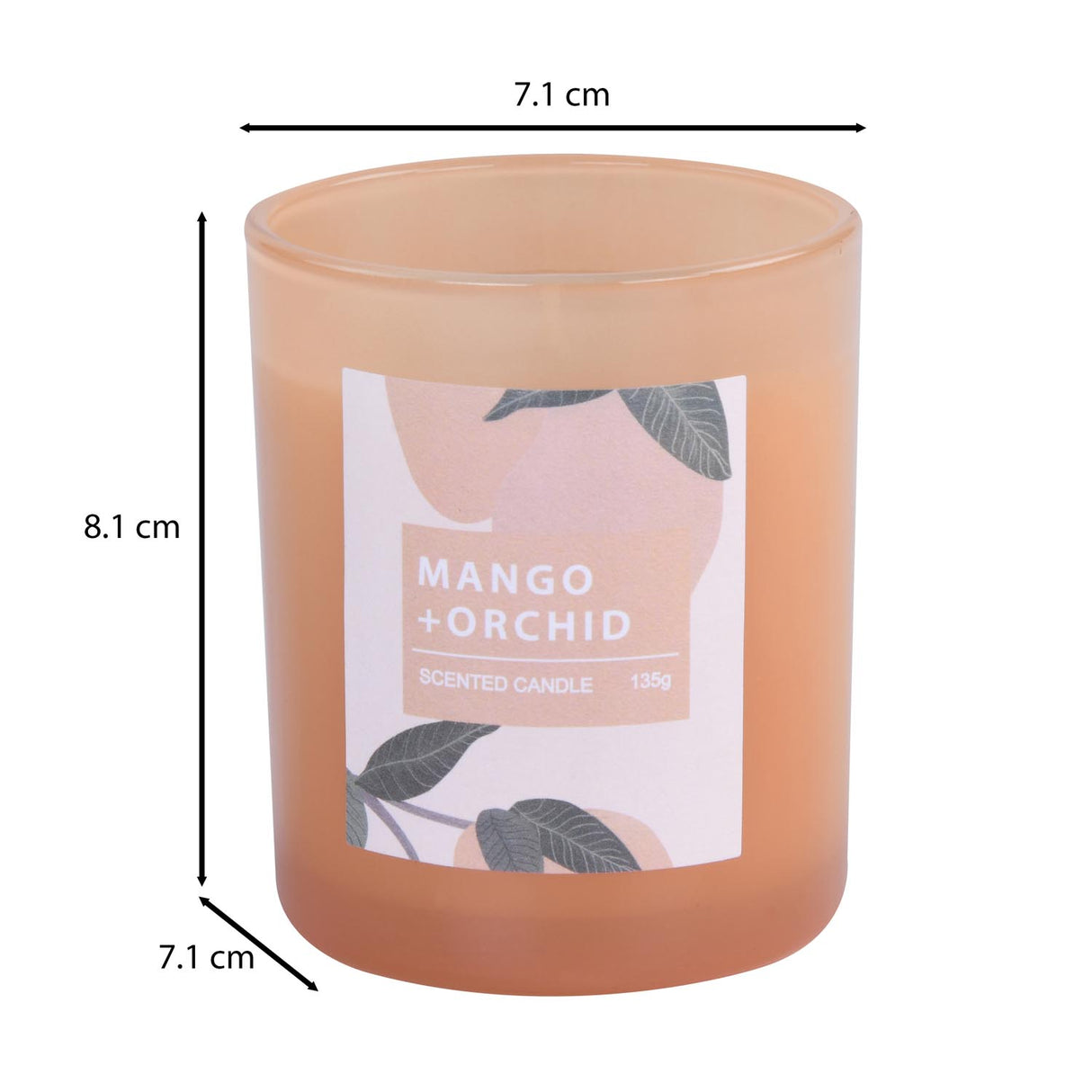 Breeze Town Mango Glass Candle- Orange