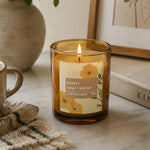 Breeze Town Honey Glass Candle- Light Yellow