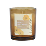 Breeze Town Honey Glass Candle- Light Yellow