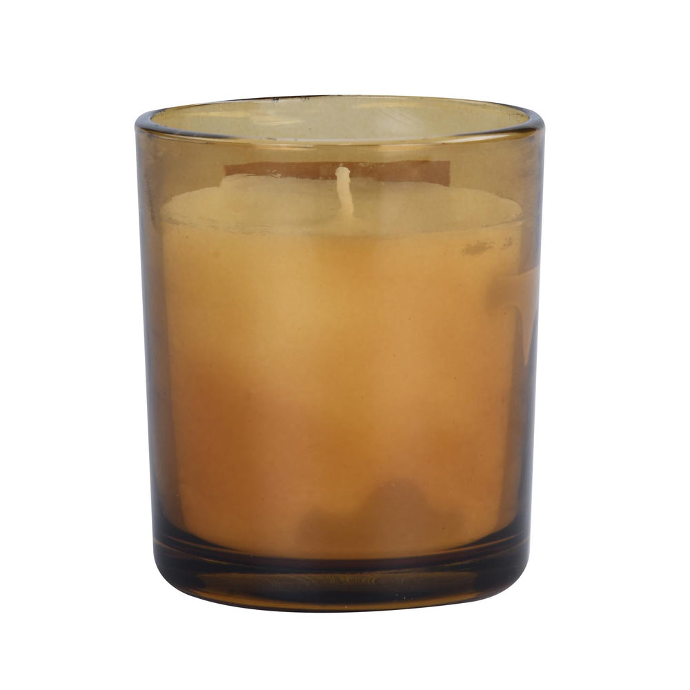Breeze Town Honey Glass Candle- Light Yellow