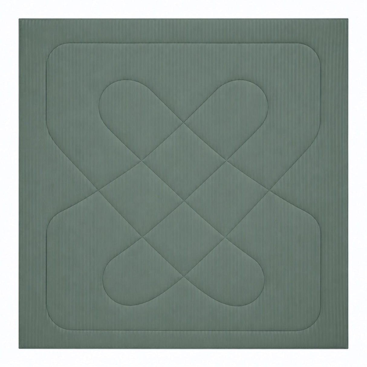 Solid Polyester Double Comforter- Green