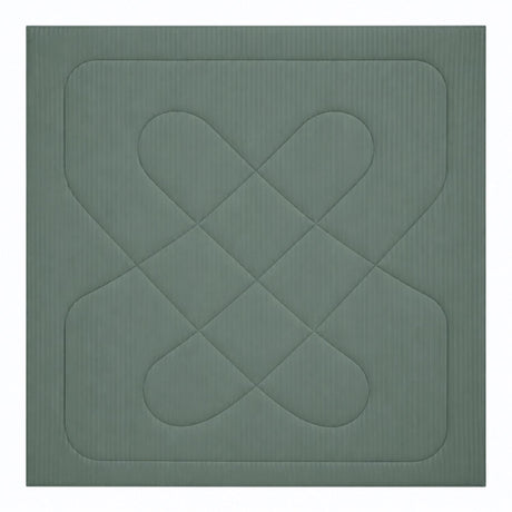 Solid Polyester Double Comforter- Green