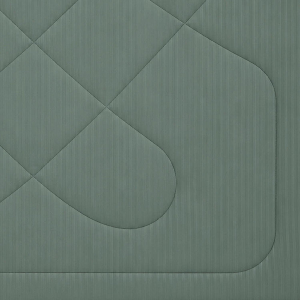 Solid Polyester Double Comforter- Green