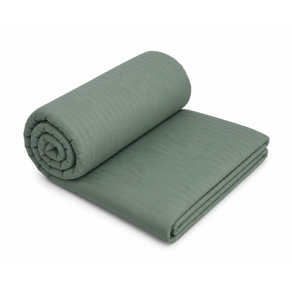 Solid Polyester Double Comforter- Green