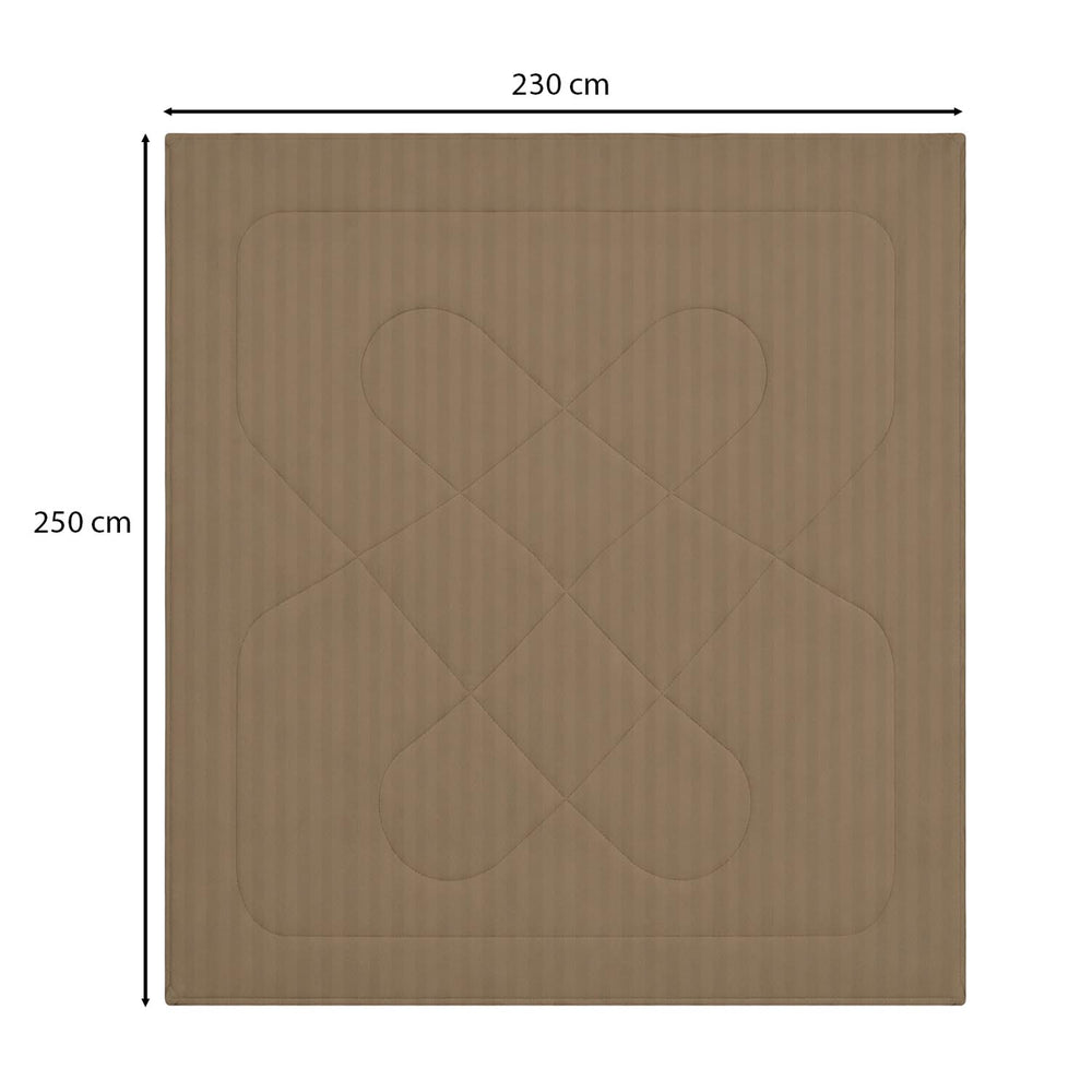 Solid Polyester Double Comforter- Camel