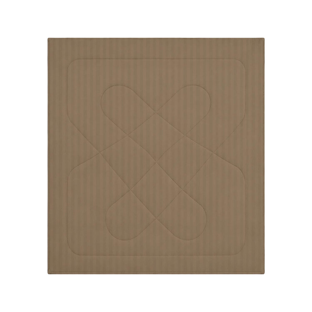 Solid Polyester Double Comforter- Camel
