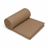 Solid Polyester Double Comforter- Camel