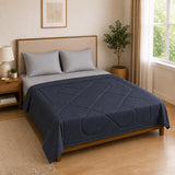 Solid Polyester Double Comforter- Dark Grey