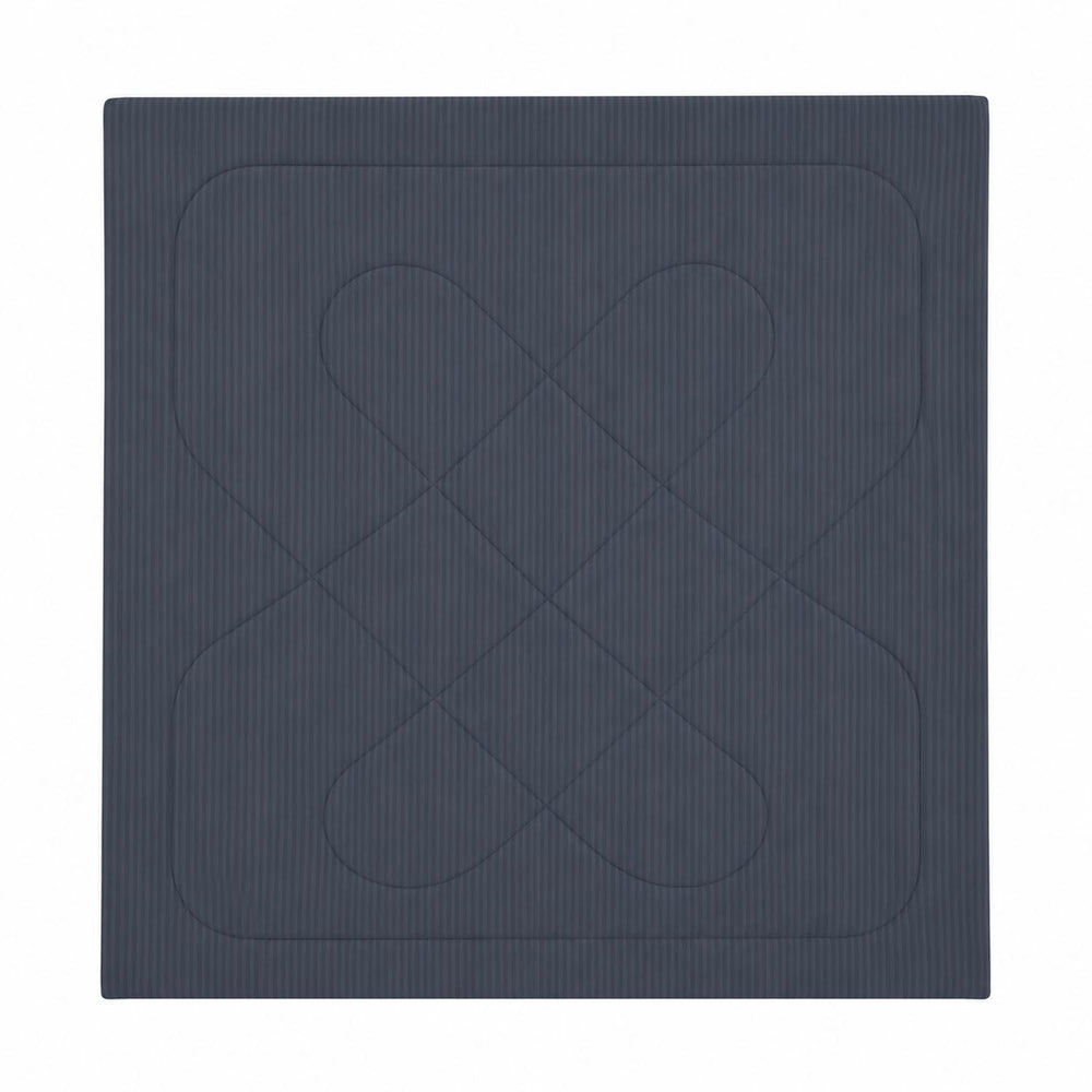 Solid Polyester Double Comforter- Dark Grey