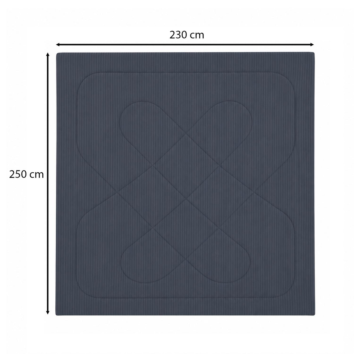 Solid Polyester Double Comforter- Dark Grey