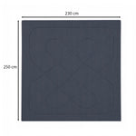 Solid Polyester Double Comforter- Dark Grey