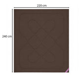 Solid 4 Pieces Polyester Double Bedding Set- Mocha