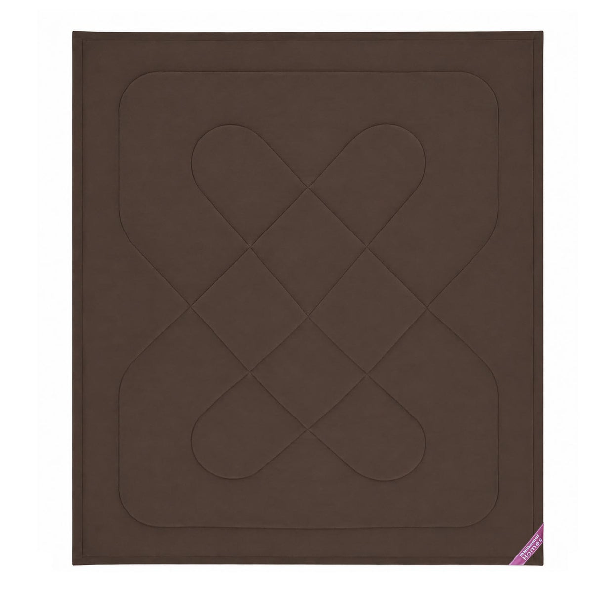 Solid 4 Pieces Polyester Double Bedding Set- Mocha