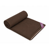 Solid 4 Pieces Polyester Double Bedding Set- Mocha