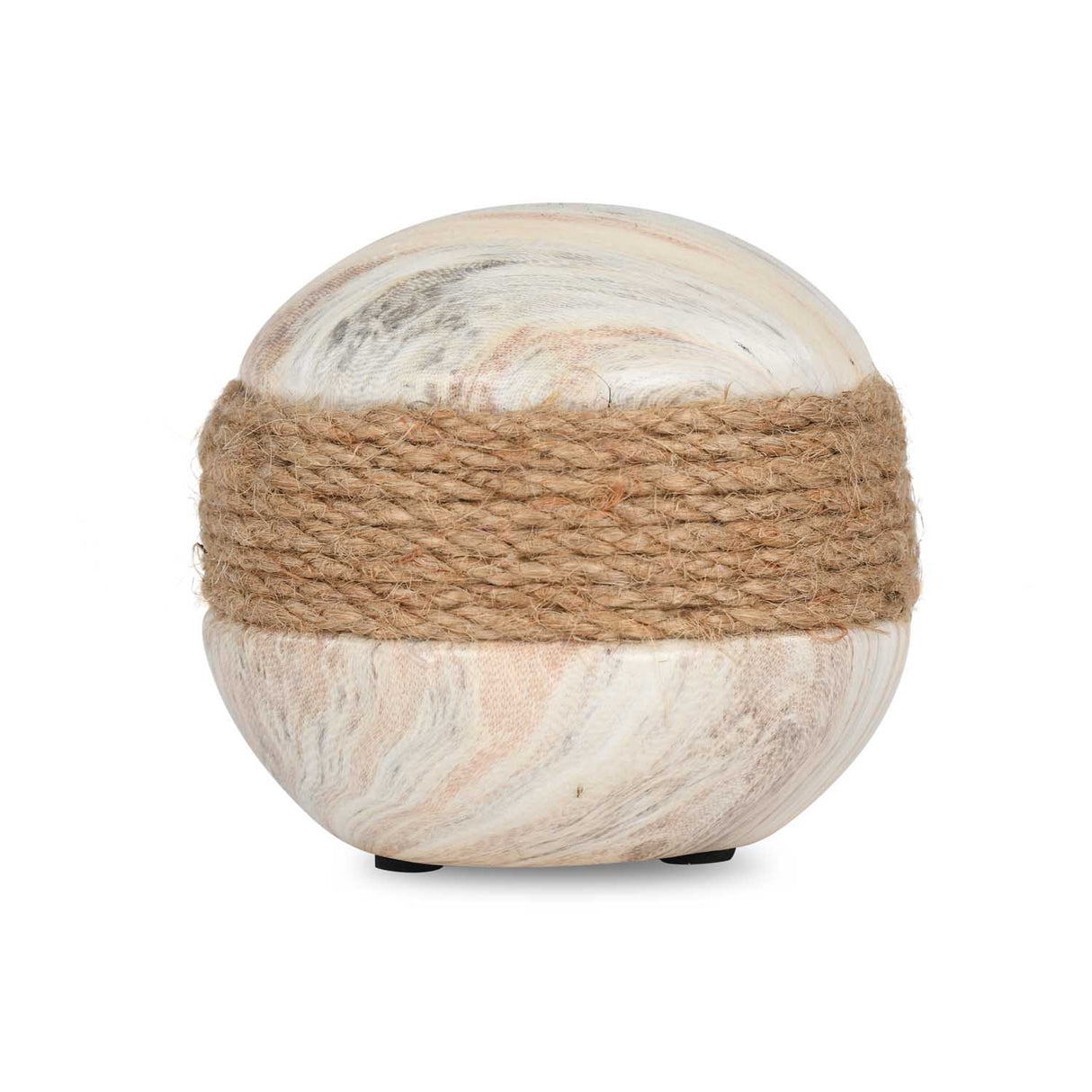 Dual Tone Ceramic Ball Showpiece- White & Brown