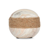 Dual Tone Ceramic Ball Showpiece- White & Brown