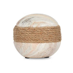 Dual Tone Ceramic Ball Showpiece- White & Brown