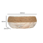 Dual Tone Ceramic Urli- White & Brown